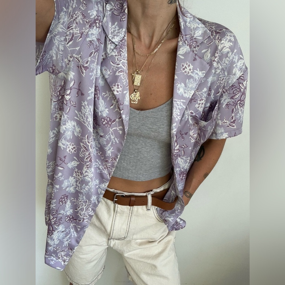 zara floral hawaiian shirt 💜